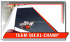GKG TEAM DECAL CHAMP KART 6" X 9" SET